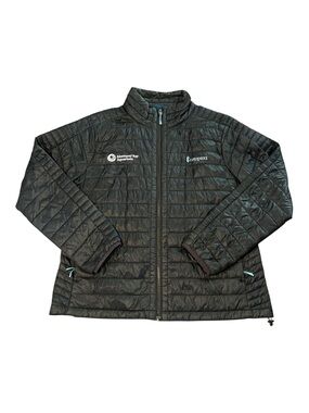 Cotopaxi Women's Black Quilted Jacket with Monterey Bay Aquarium Logo